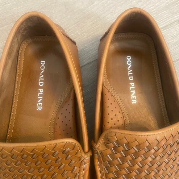 Donald Pliner Damiano Woven Moc Toe Loafer Slip On Leather Saddle Size 10 New - Picture 3 of 7